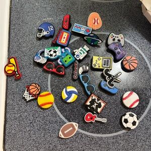 Assorted Sports and Gaming Shoe Charms for Kids